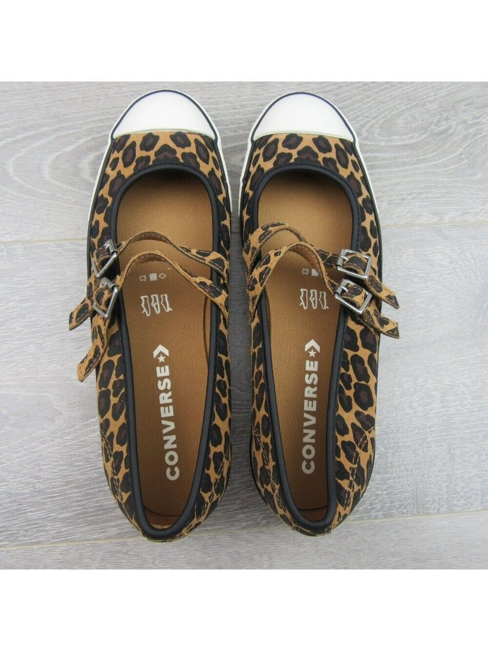 Converse CTAS OX Dainty Jane Leopard Womens Size 8.5 Shoes NEW - Picture 9 of 13